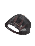 Chrome Hearts Cemetary Cross Leather Stitched Trucker Hat