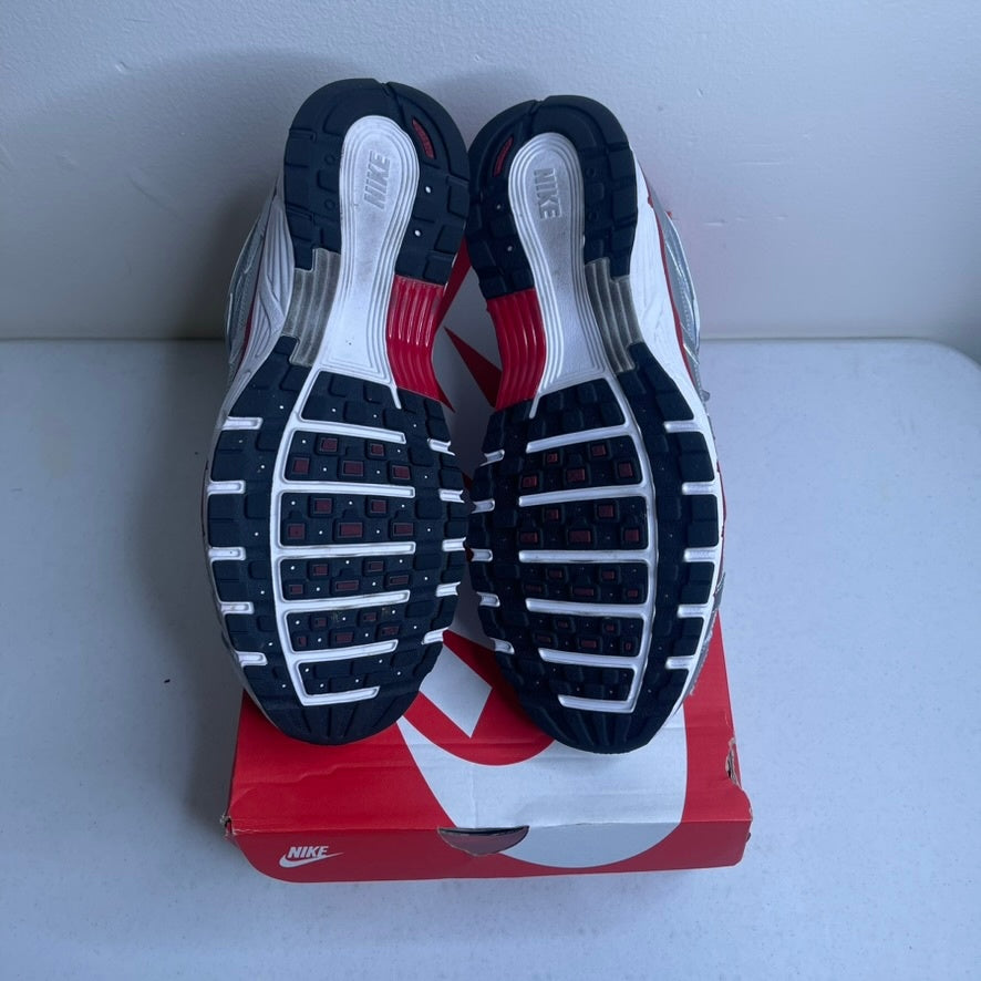 Nike P-6000 Metallic Silver Gym Red