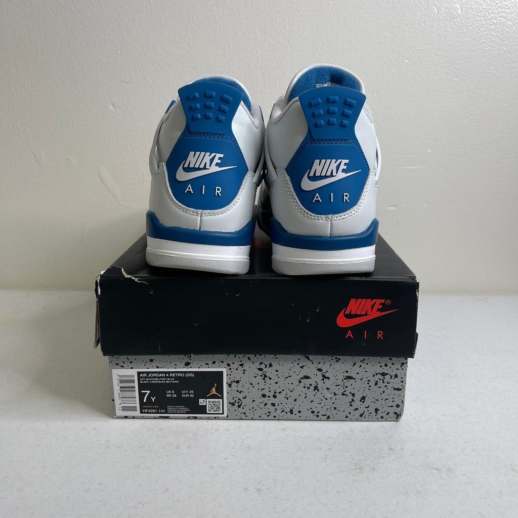 Size 7y - Jordan 4 Retro Military Blue (2024) (GS)