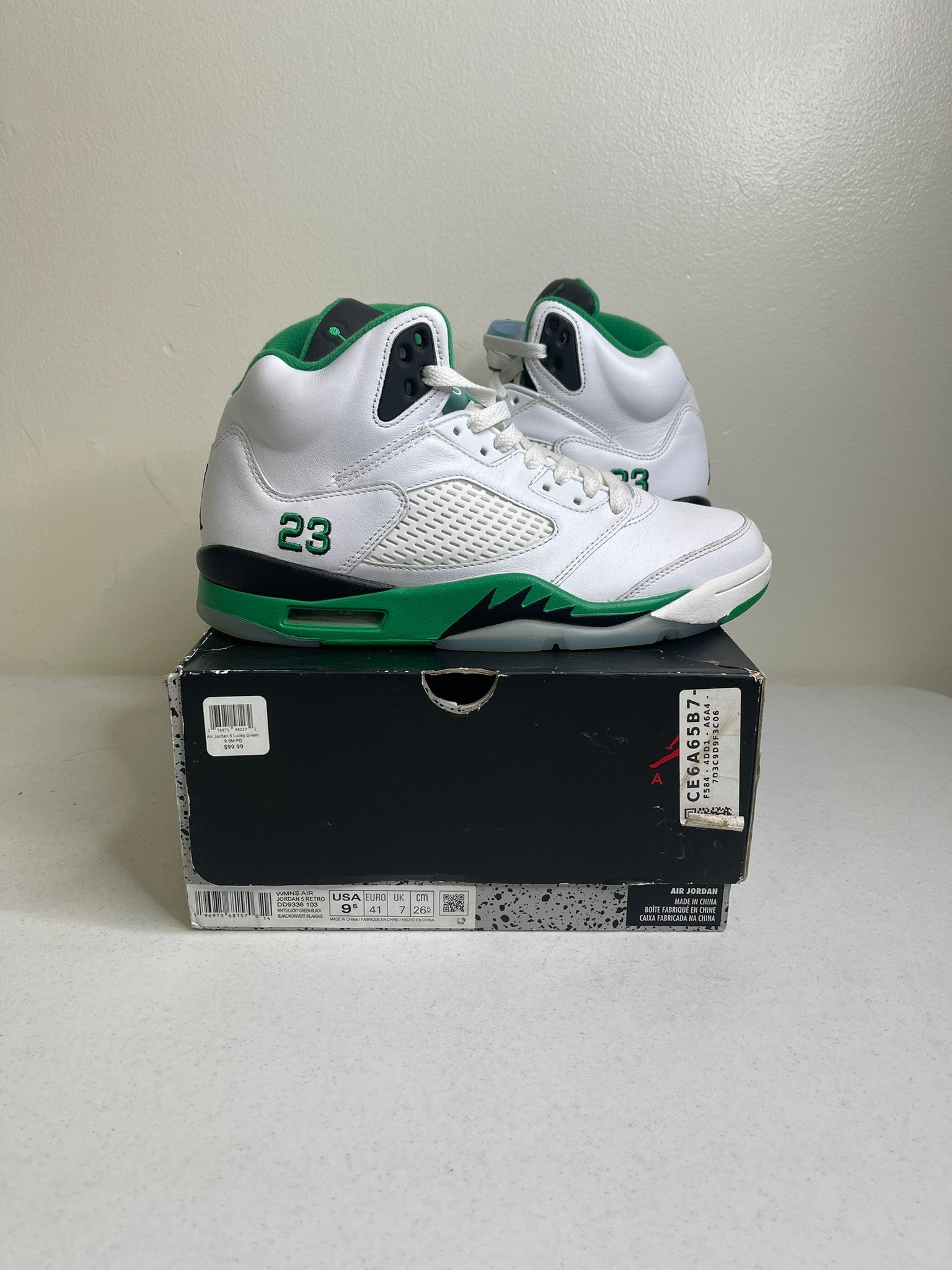Size 9.5w - Jordan 5 Retro Lucky Green (Women's)