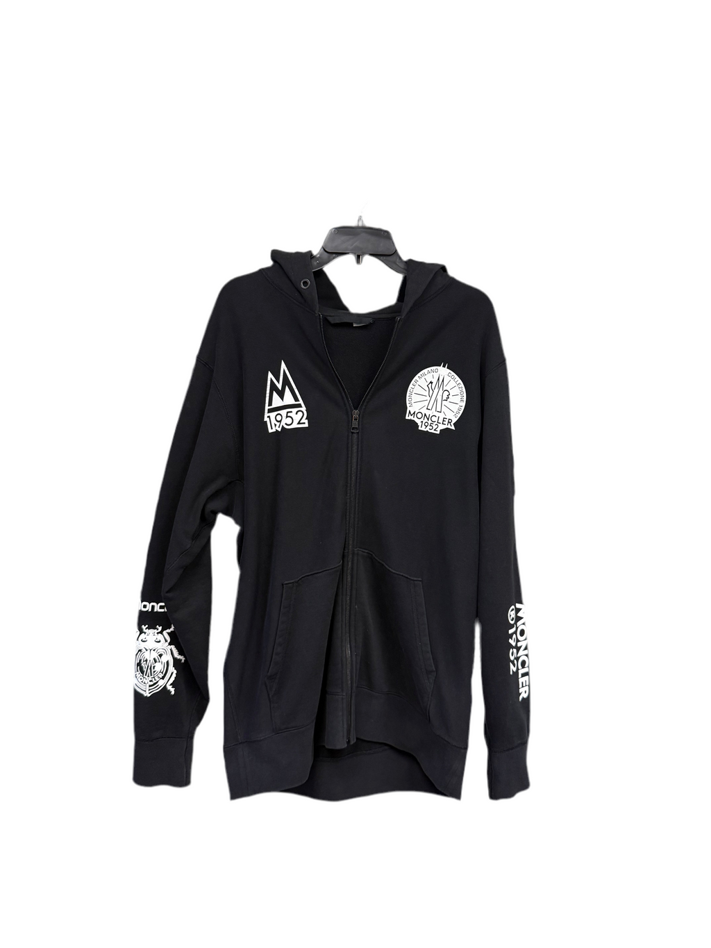 Moncler 1952 Zip up Hoodie Black