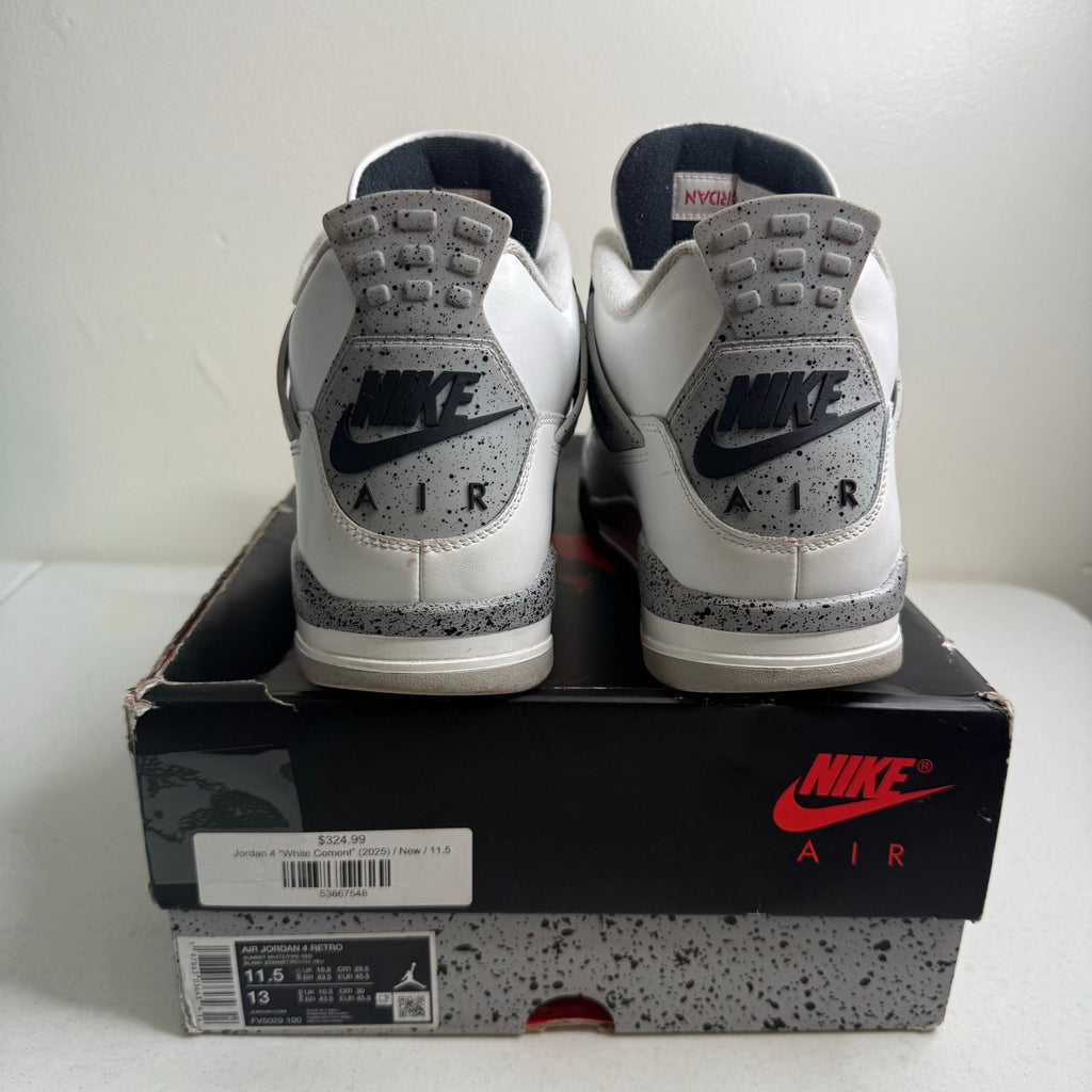 Size 11.5 - Jordan 4 Retro White Cement (2025)