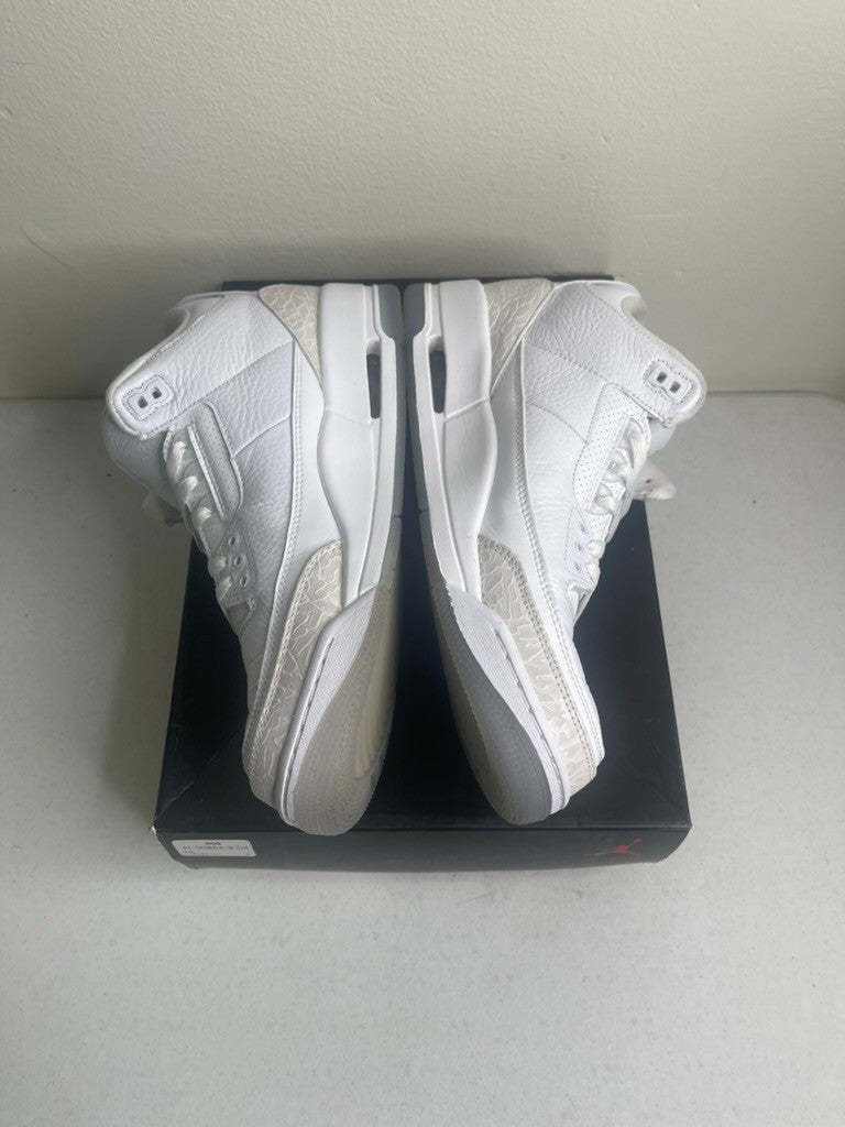 Size 10.5 - Jordan 3 Retro Pure White (2018)