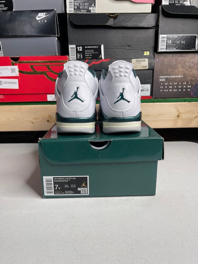 Size 7y - Jordan 4 Retro Oxidized Green (GS)