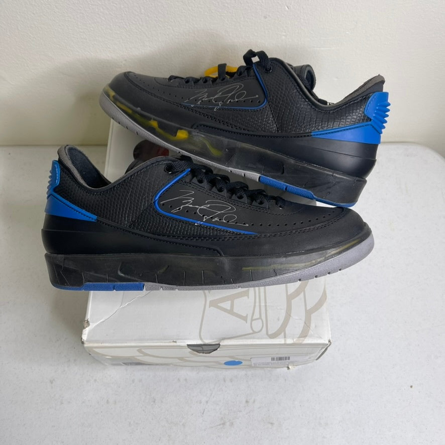 Size 8.5 - Jordan 2 Retro Low SP Off-White Black Blue