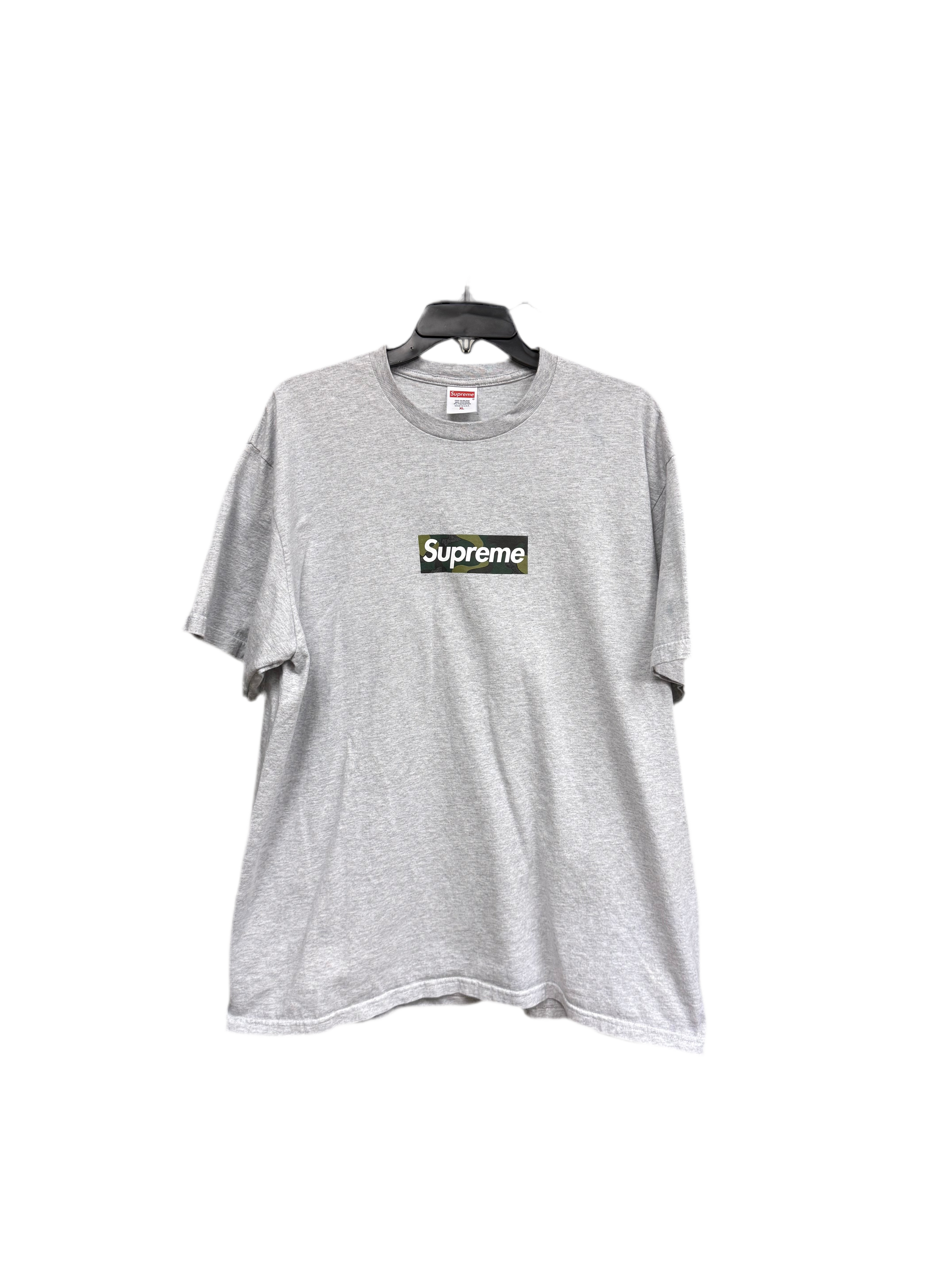 Supreme Camo Box Logo Tee Grey