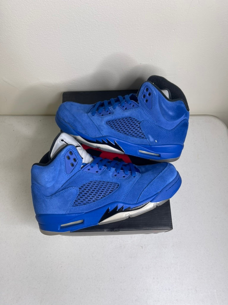 Size 8 - Jordan 5 Retro Blue Suede