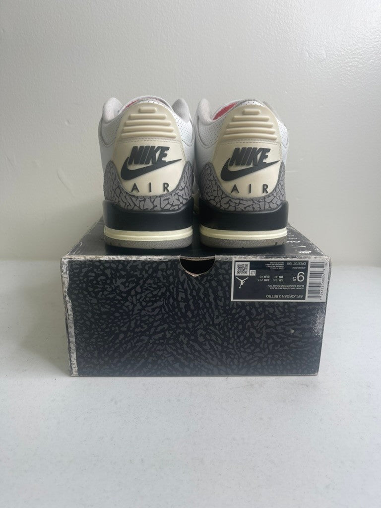 Size 9.5 - Jordan 3 Retro White Cement Reimagined