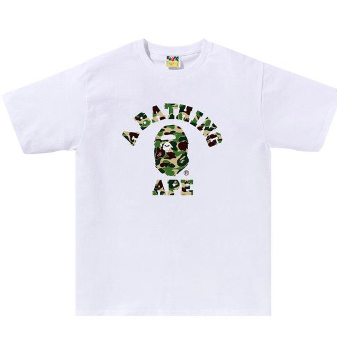 Bape Camo College Tee White/Green