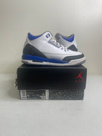 Size 4.5y - Jordan 3 Retro Racer Blue (GS)