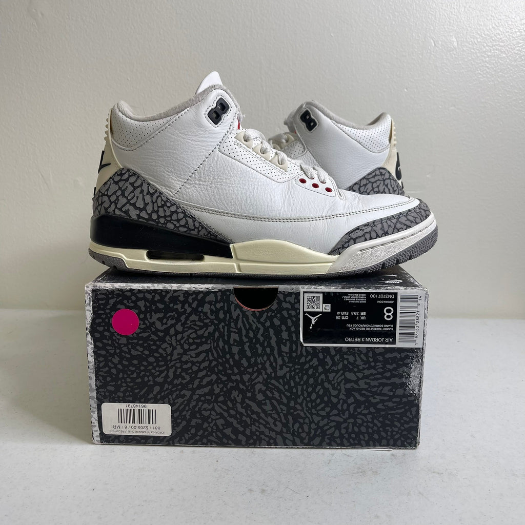Size 8 - Jordan 3 Retro White Cement Reimagined