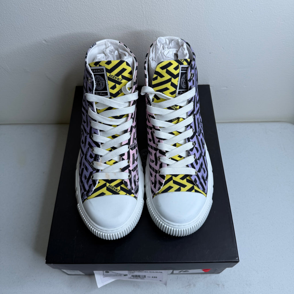 Versace Canvas High Top Sneaker