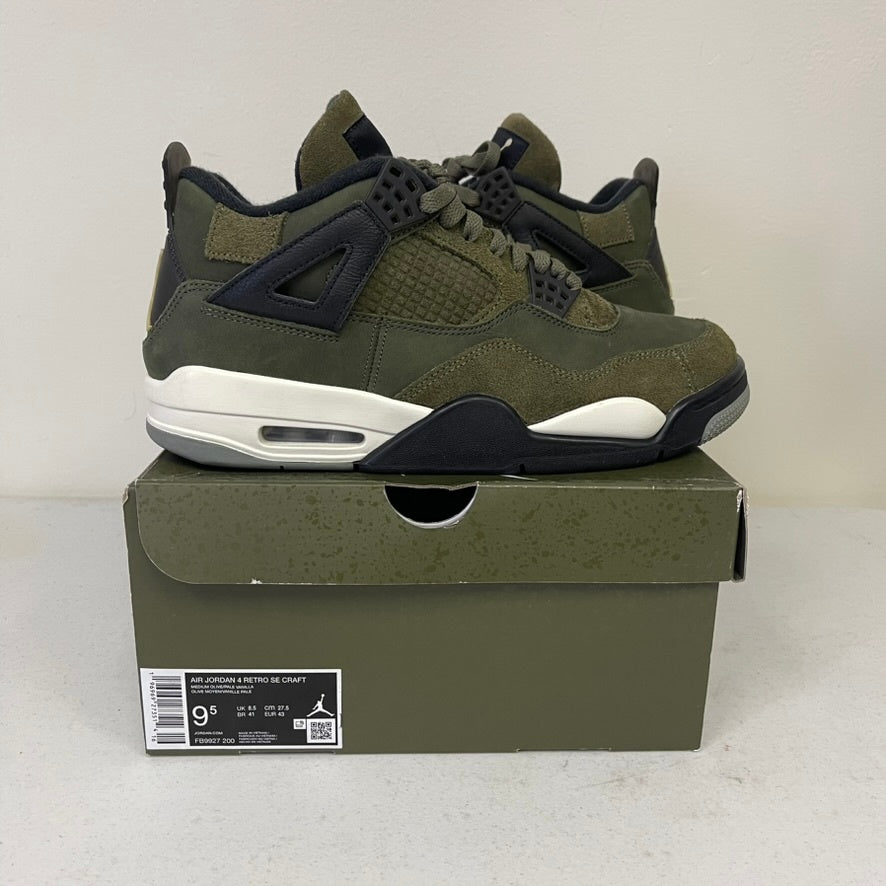 Size 9.5 - Jordan 4 Retro SE Craft Medium Olive