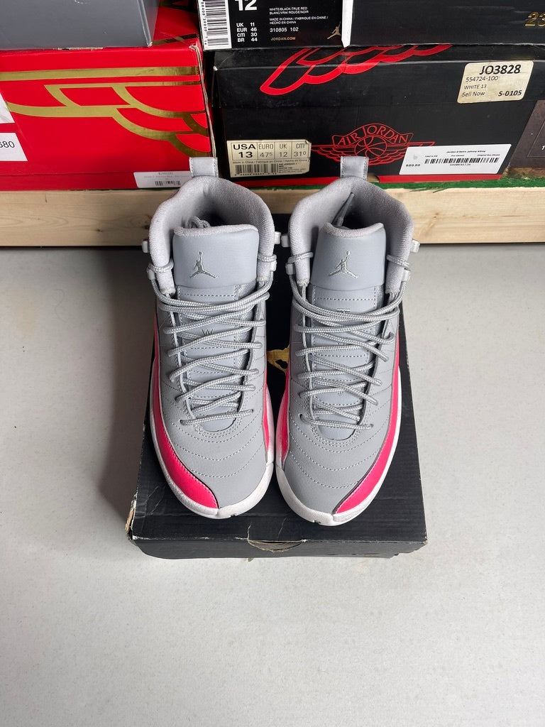 Jordan 12 Retro Wolf Grey Racer Pink (GS)