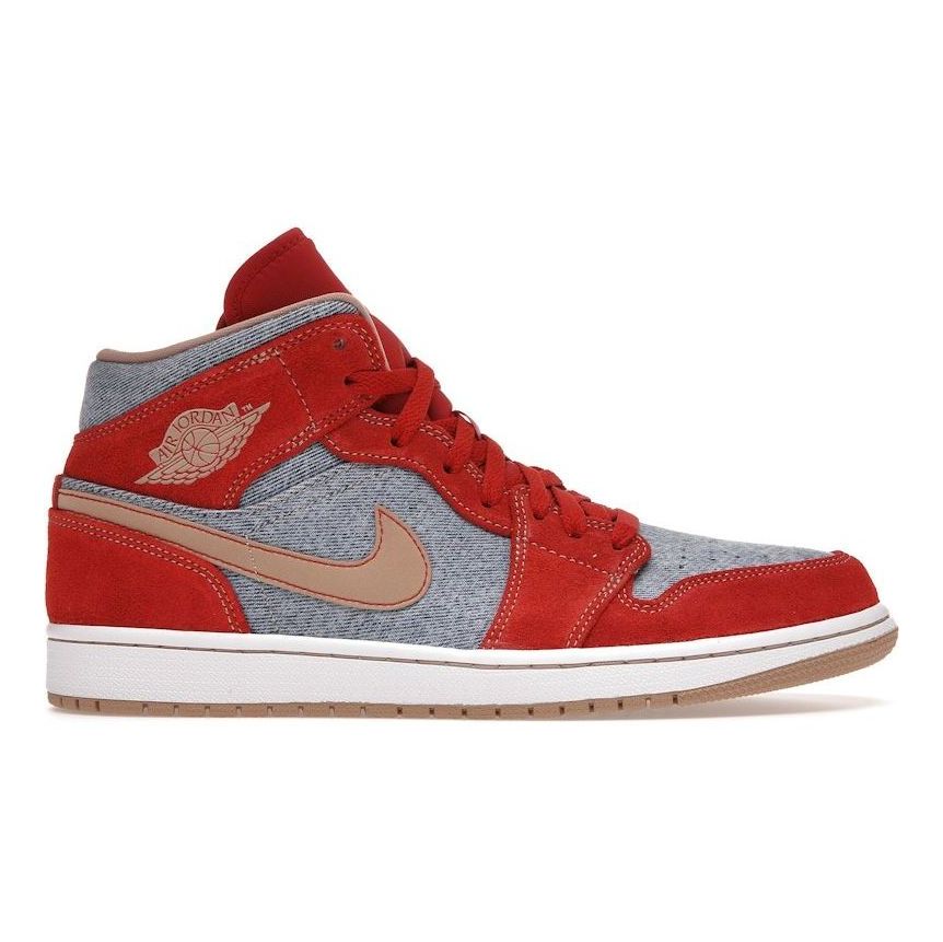 Size 11 - Jordan 1 Mid Denim Red