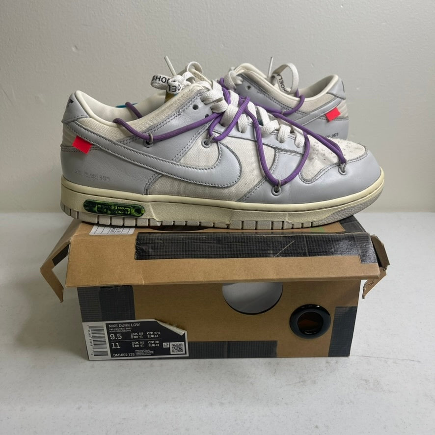 Size 9.5 - Nike Dunk Low Off-White Lot 47