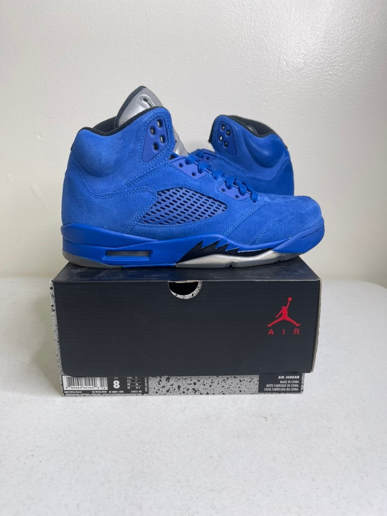 Size 8 - Jordan 5 Retro Blue Suede