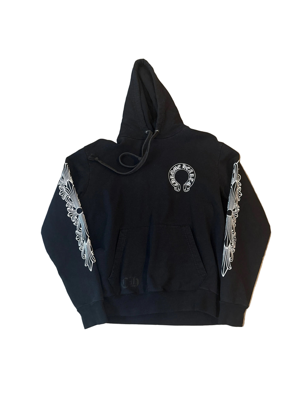 Size Medium - Chrome Hearts Horse Shoe Floral Hoodie