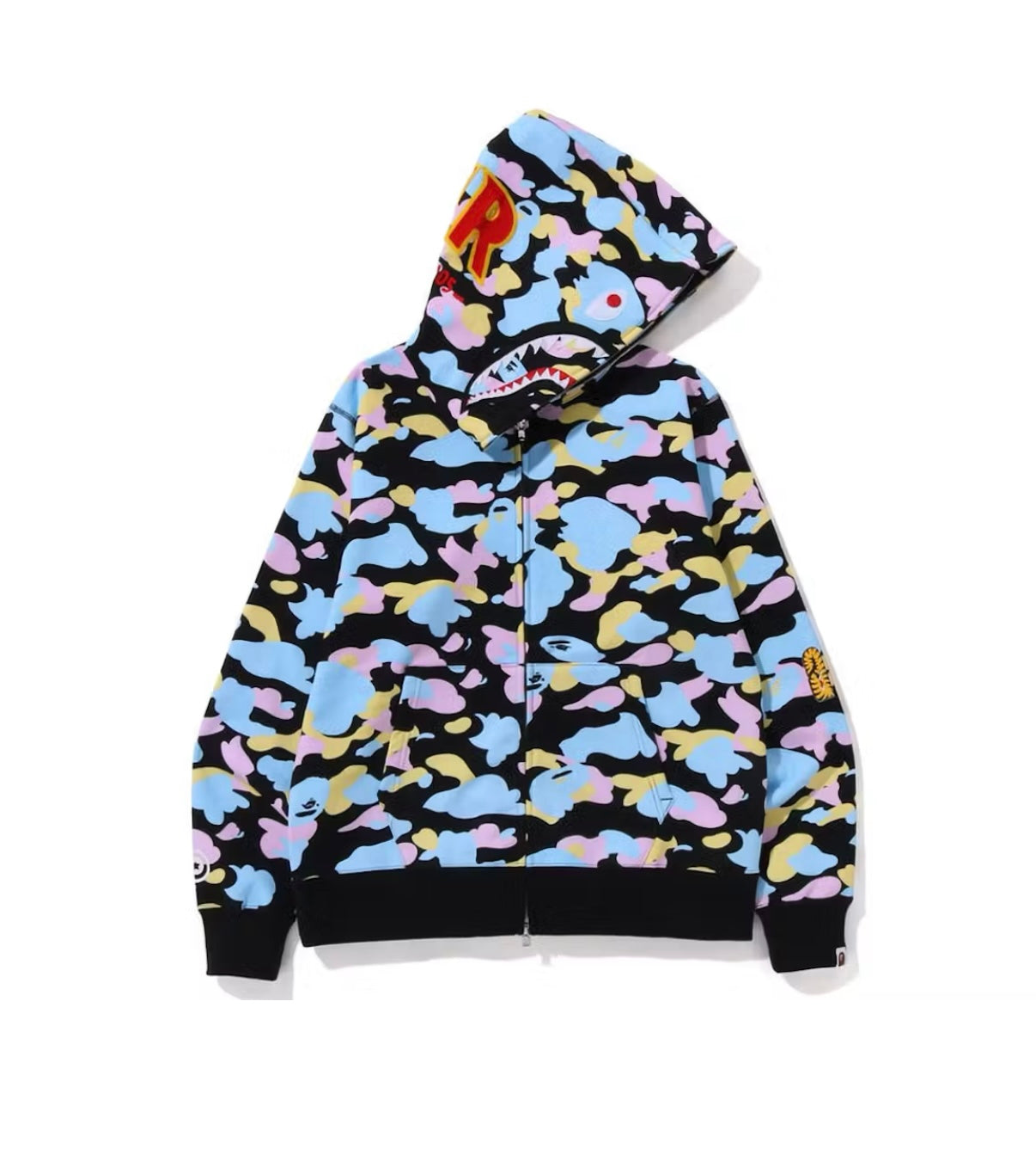 BAPE Multi Camo Shark Zip Hoodie