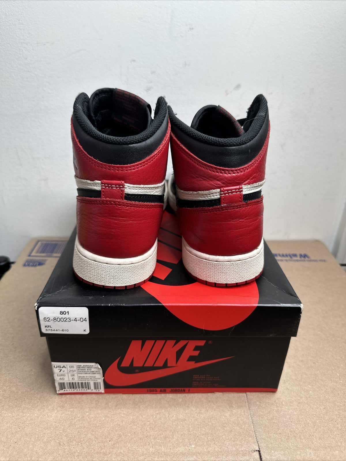 Size 7y - Jordan 1 Retro High Bred Toe