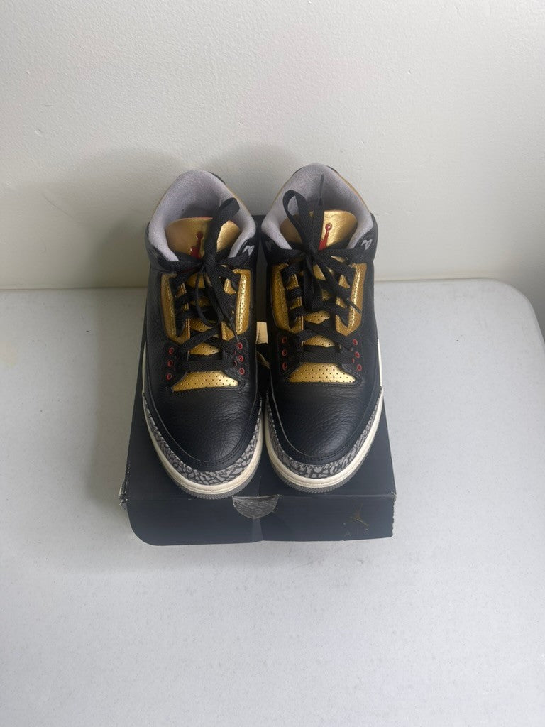 Size 12w - Jordan 3 Retro Black Cement Gold (Women's)