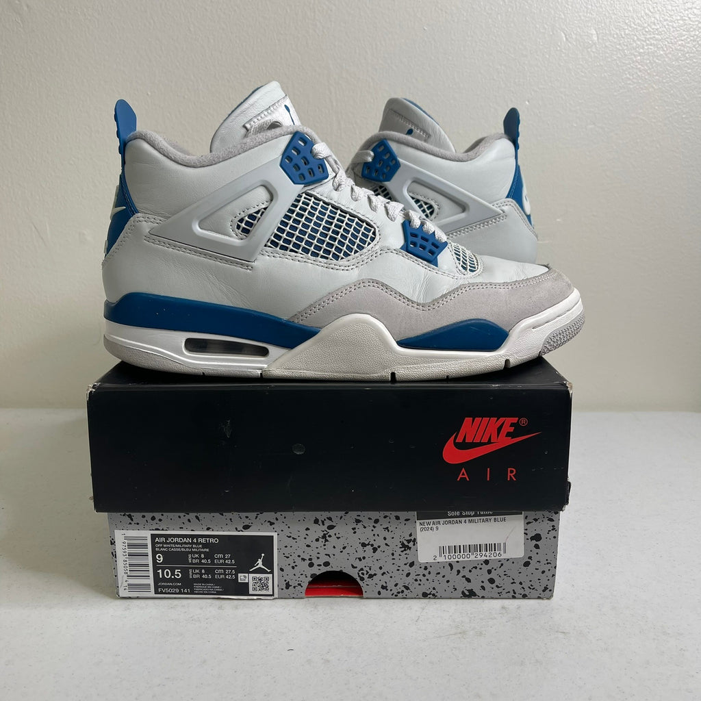 Size 9 - Jordan 4 Retro Military Blue (2024)