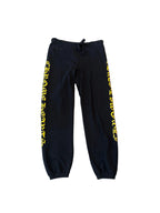 Size Large - Chrome Hearts Script Letter Sweatpants Black & Yellow