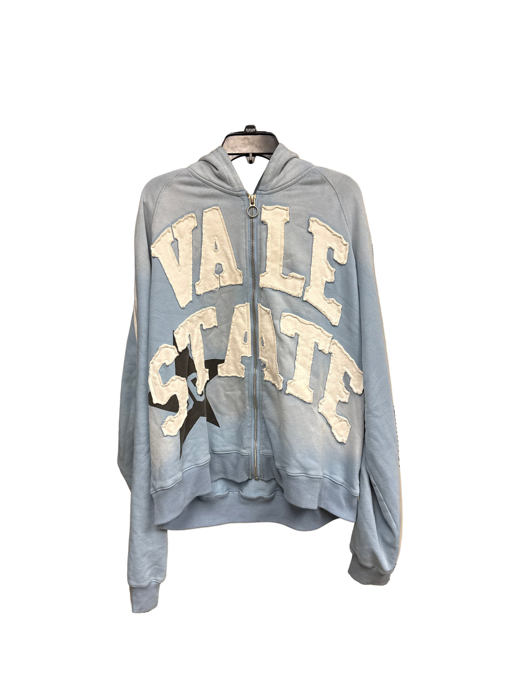 Vale Light Blue Zip up Hoodie