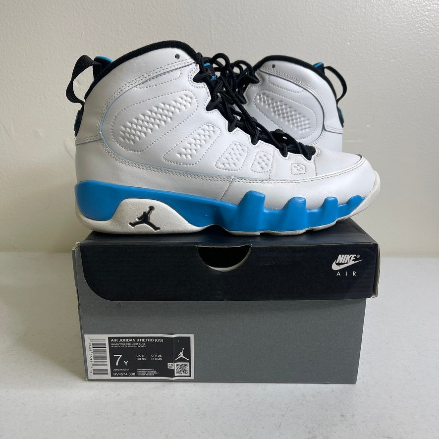Size 7y - Jordan 9 Retro Powder Blue (2024) (GS)