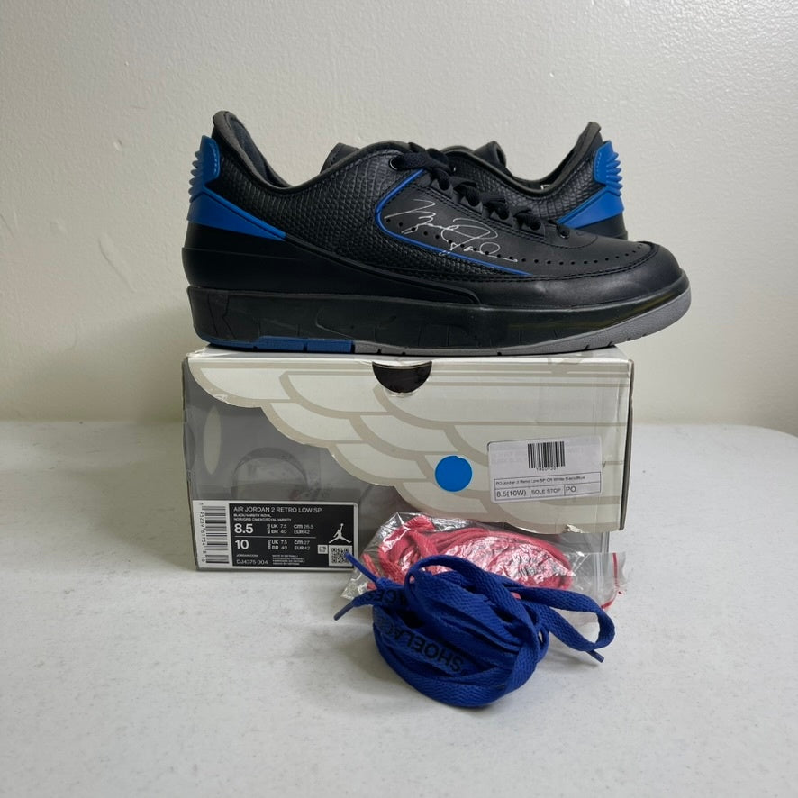 Size 8.5 - Jordan 2 Retro Low SP Off-White Black Blue