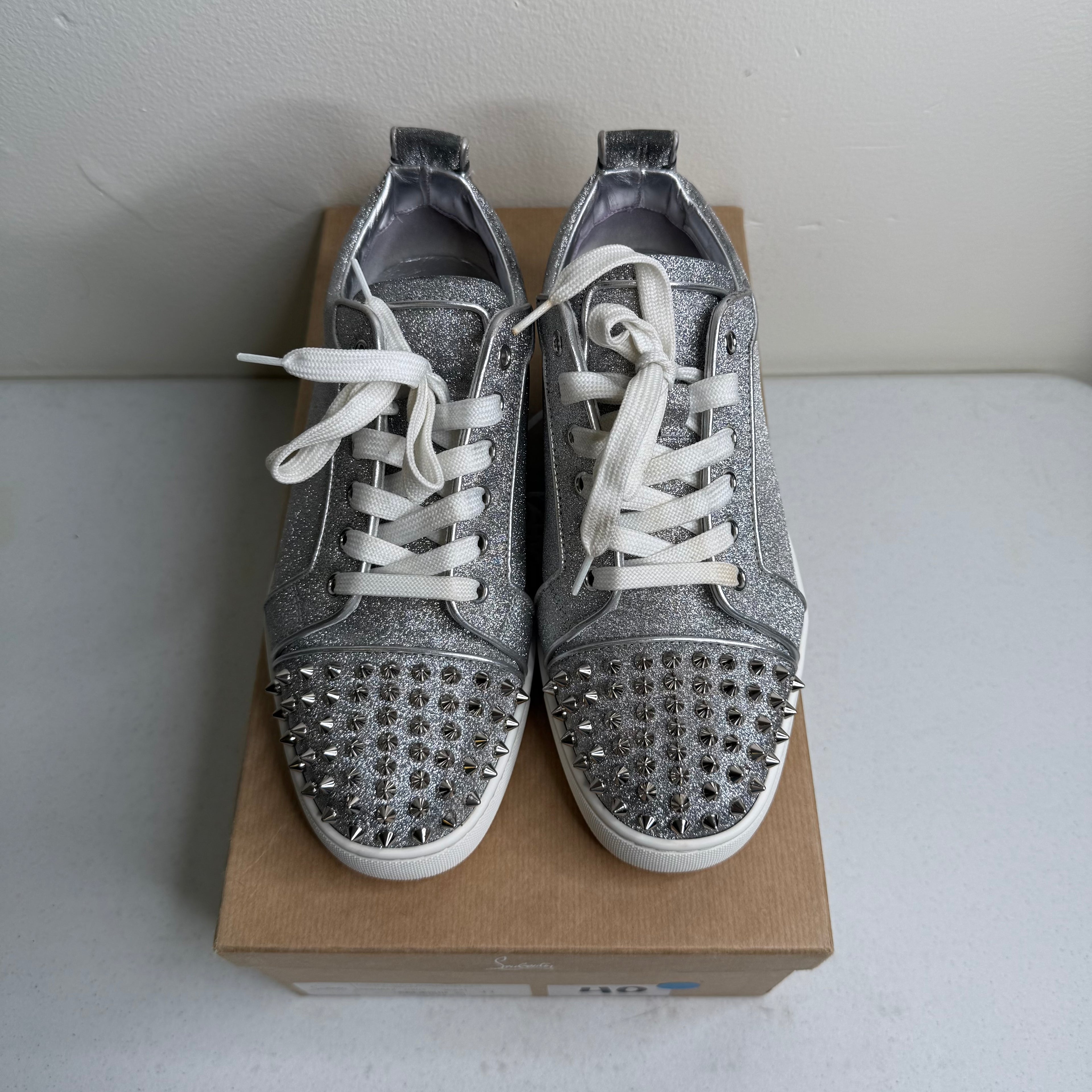Christian Louboutin Spikes Silver Sneaker