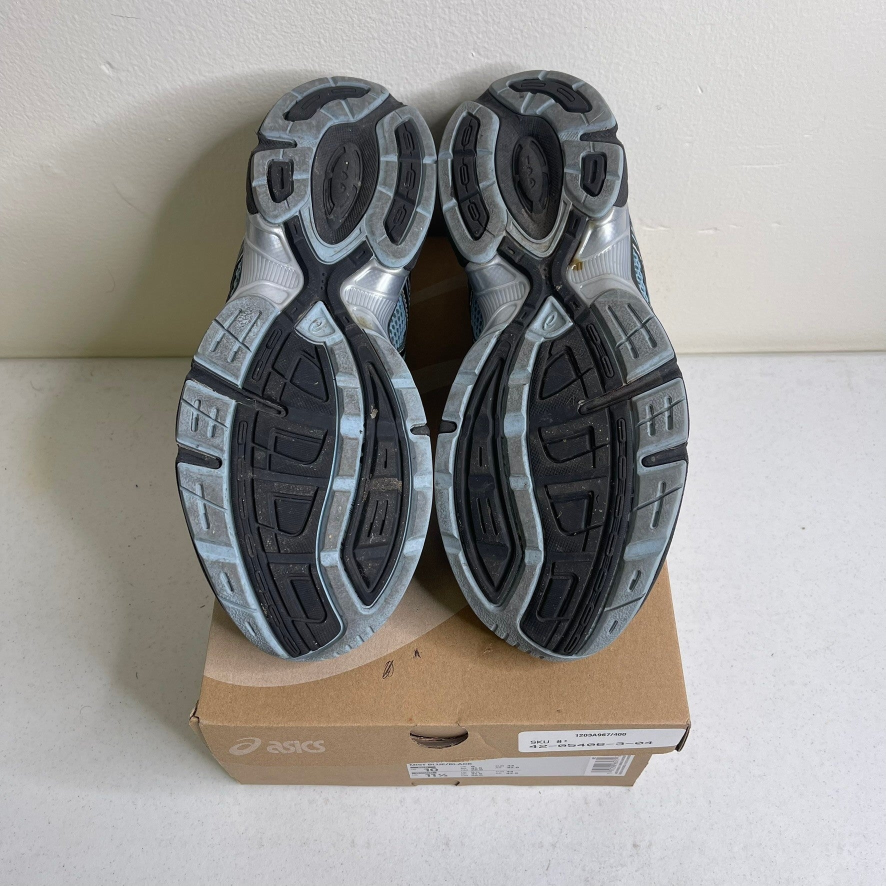 Size 10 - ASICS Gel-1130 Black Ice Blue