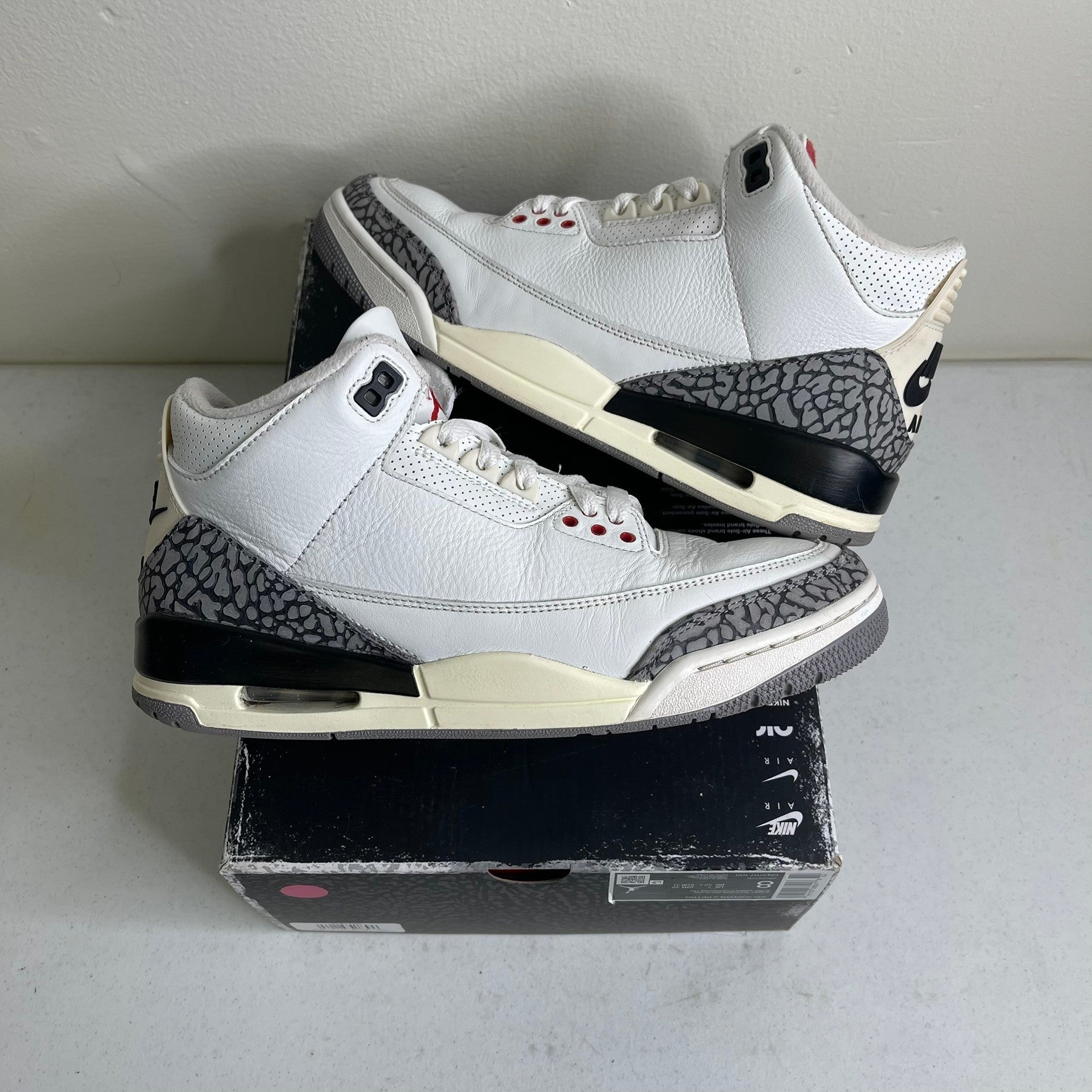 Size 8 - Jordan 3 Retro White Cement Reimagined