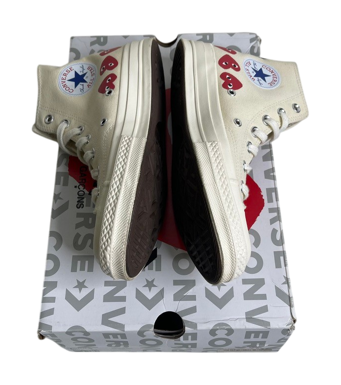 Converse Chuck Taylor All Star 70 Hi Comme des Garcons PLAY Multi-Heart White