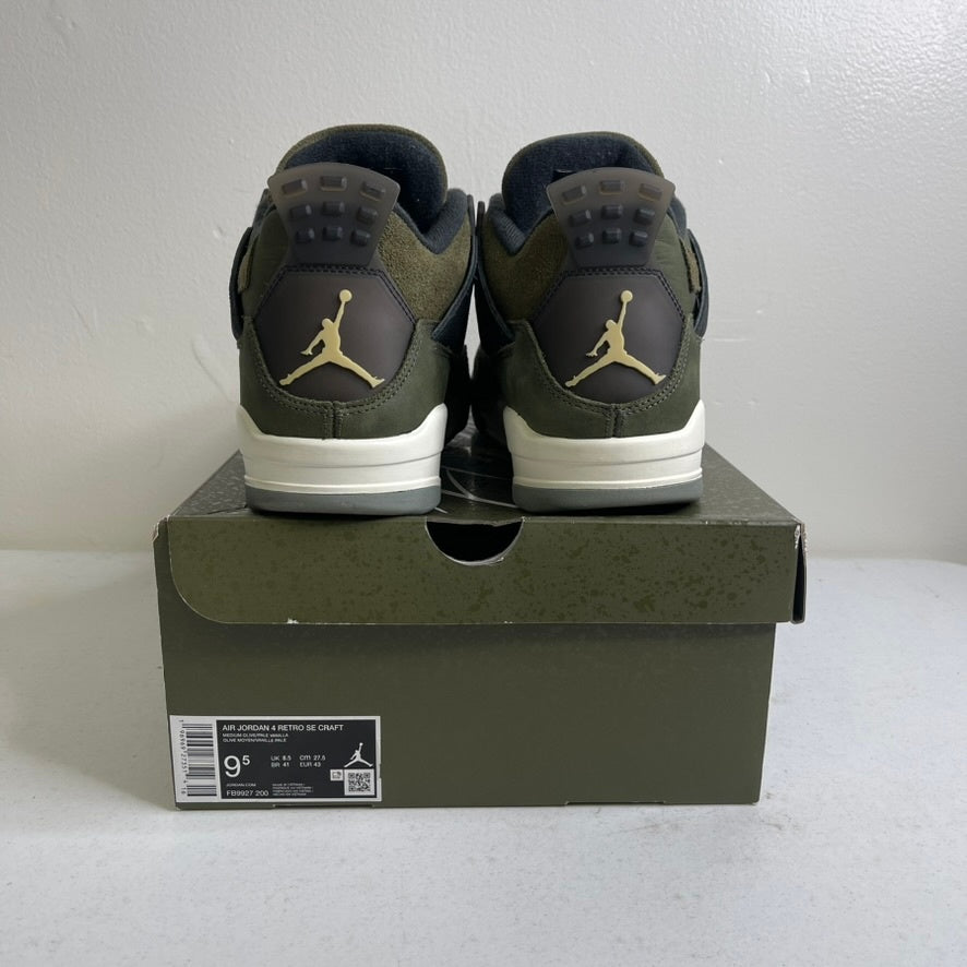 Size 9.5 - Jordan 4 Retro SE Craft Medium Olive