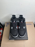Size 4y - Jordan 4 Retro Black Canvas (GS)
