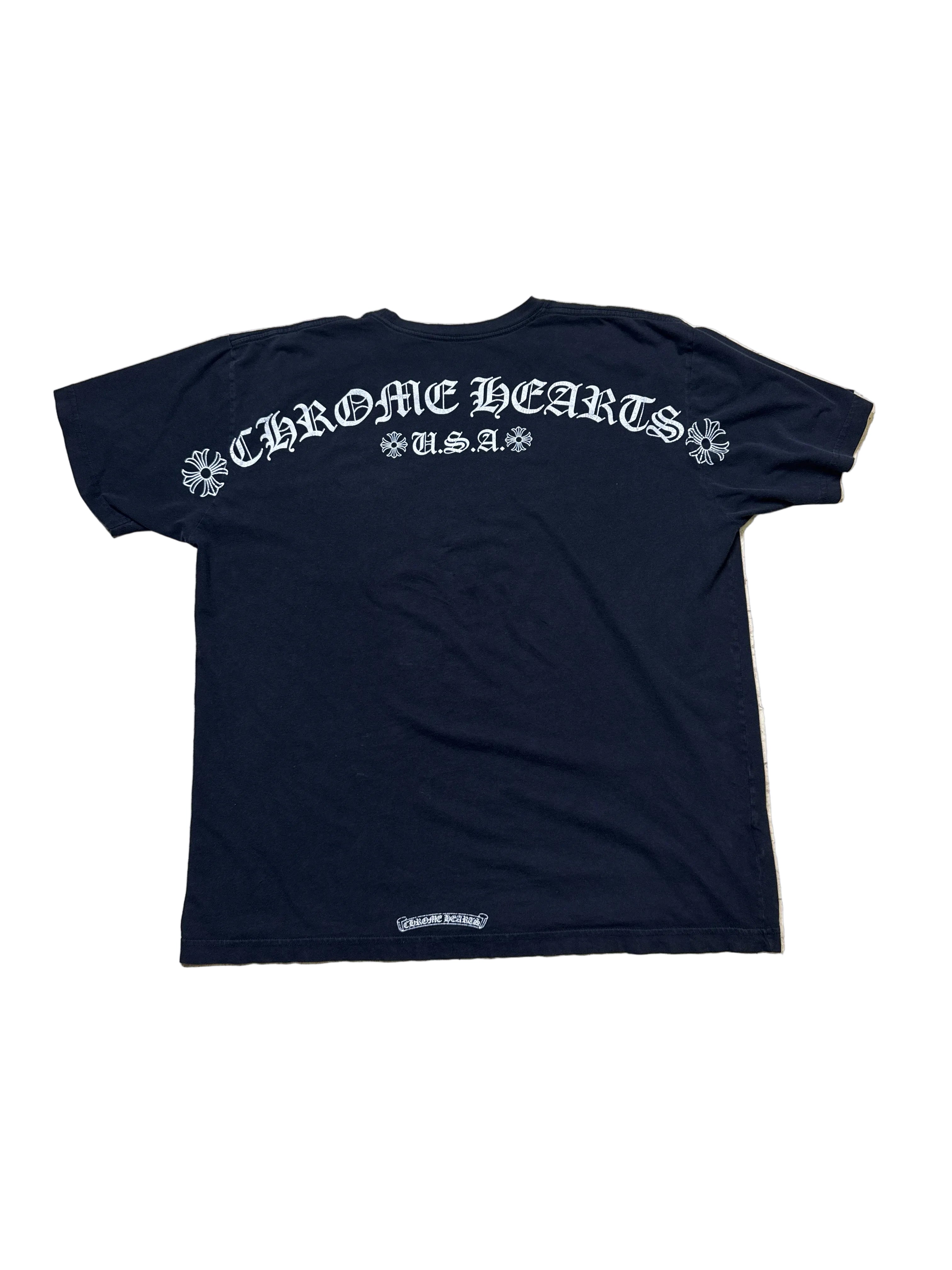 Size XXL - Chrome Hearts Scroll Logo Pocket Tee