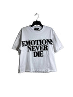 Mixed Emotion Rhinestone Tee Black White