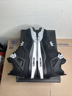 Size 4y - Jordan 4 Retro Black Canvas (GS)