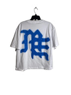 Mixed Emotion Rhinestone Tee White Blue