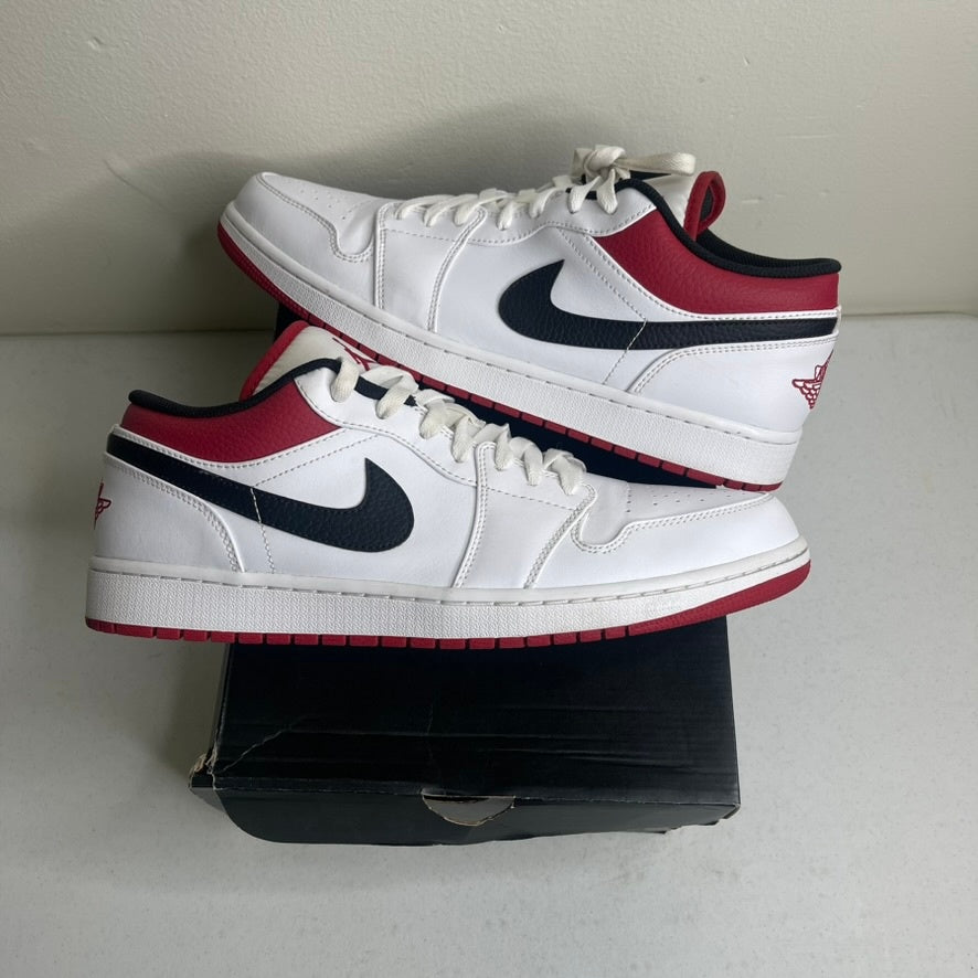 Jordan 1 Low White University Red Black