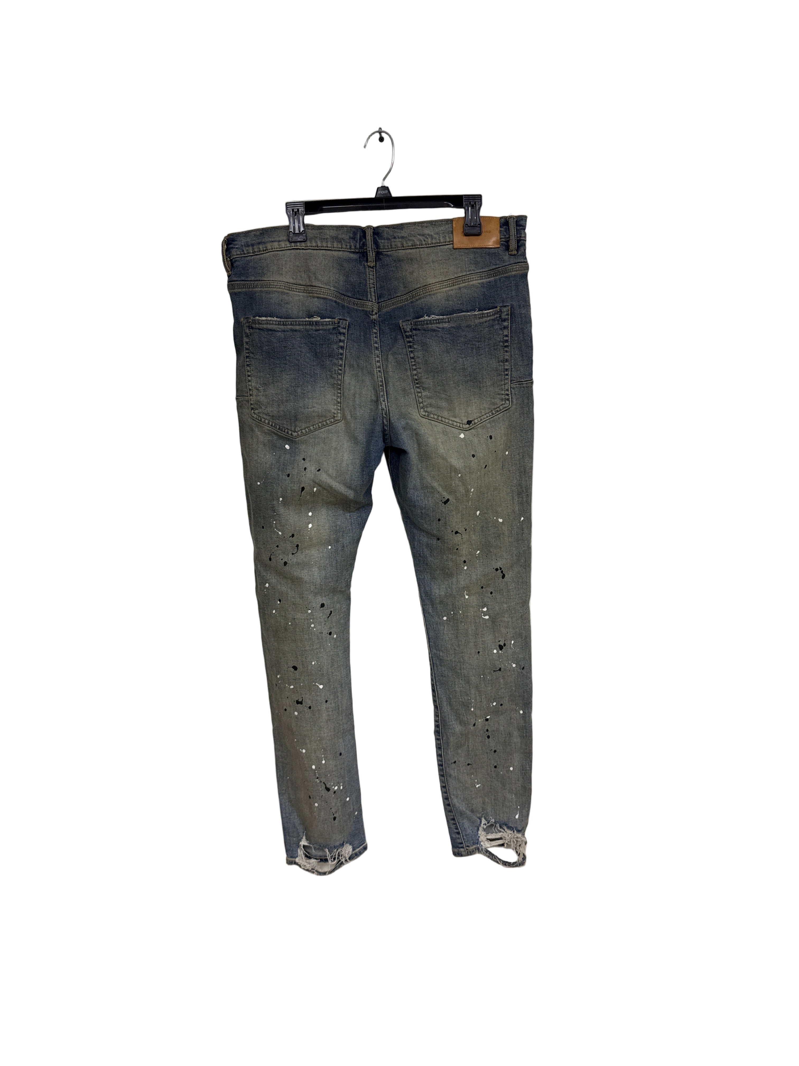 Purple Brand Paint Splatter Jeans