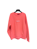 Supreme Box Logo Crewneck Fluorescent Pink