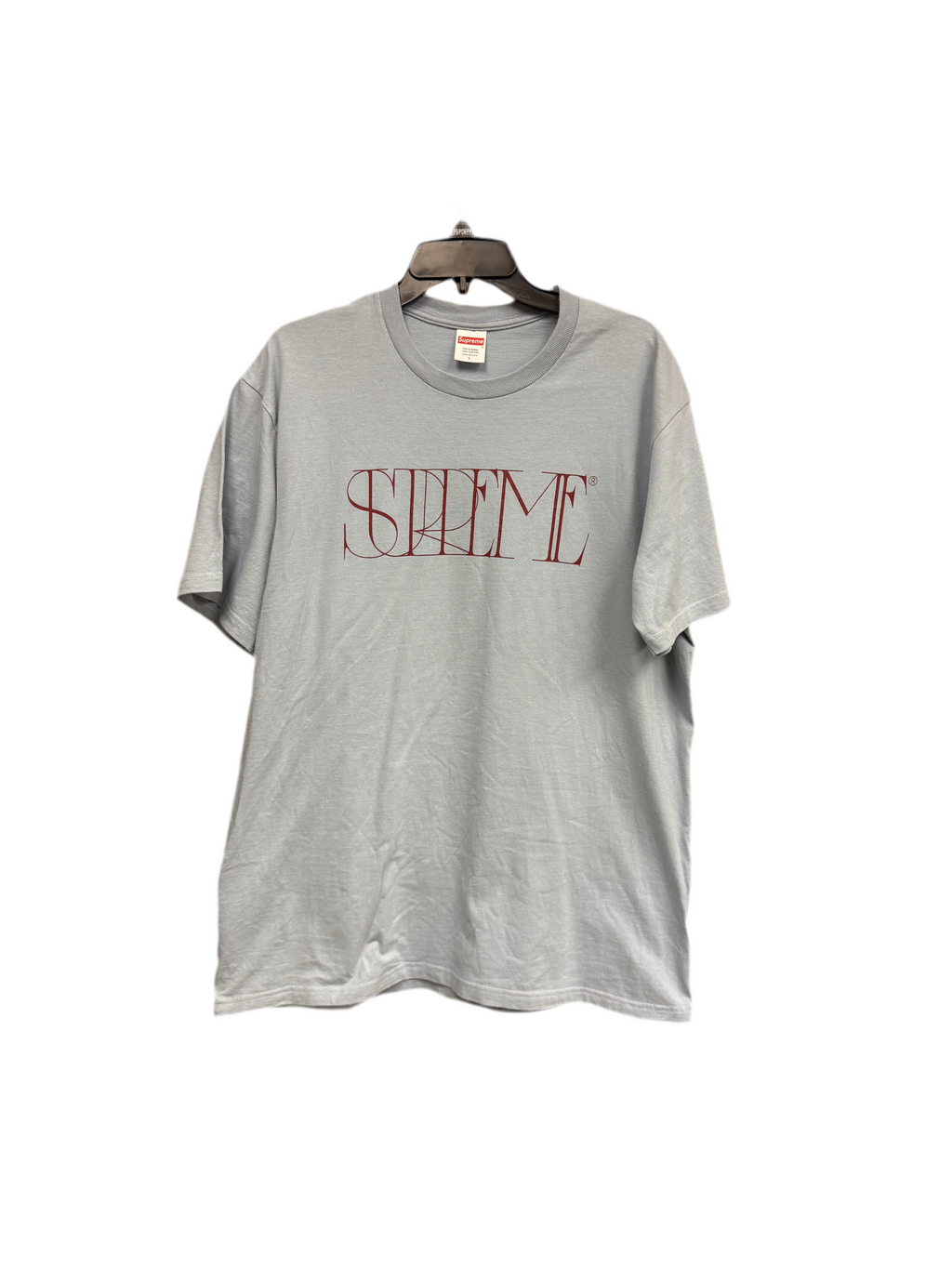 Supreme Script Logo Tee Light Blue