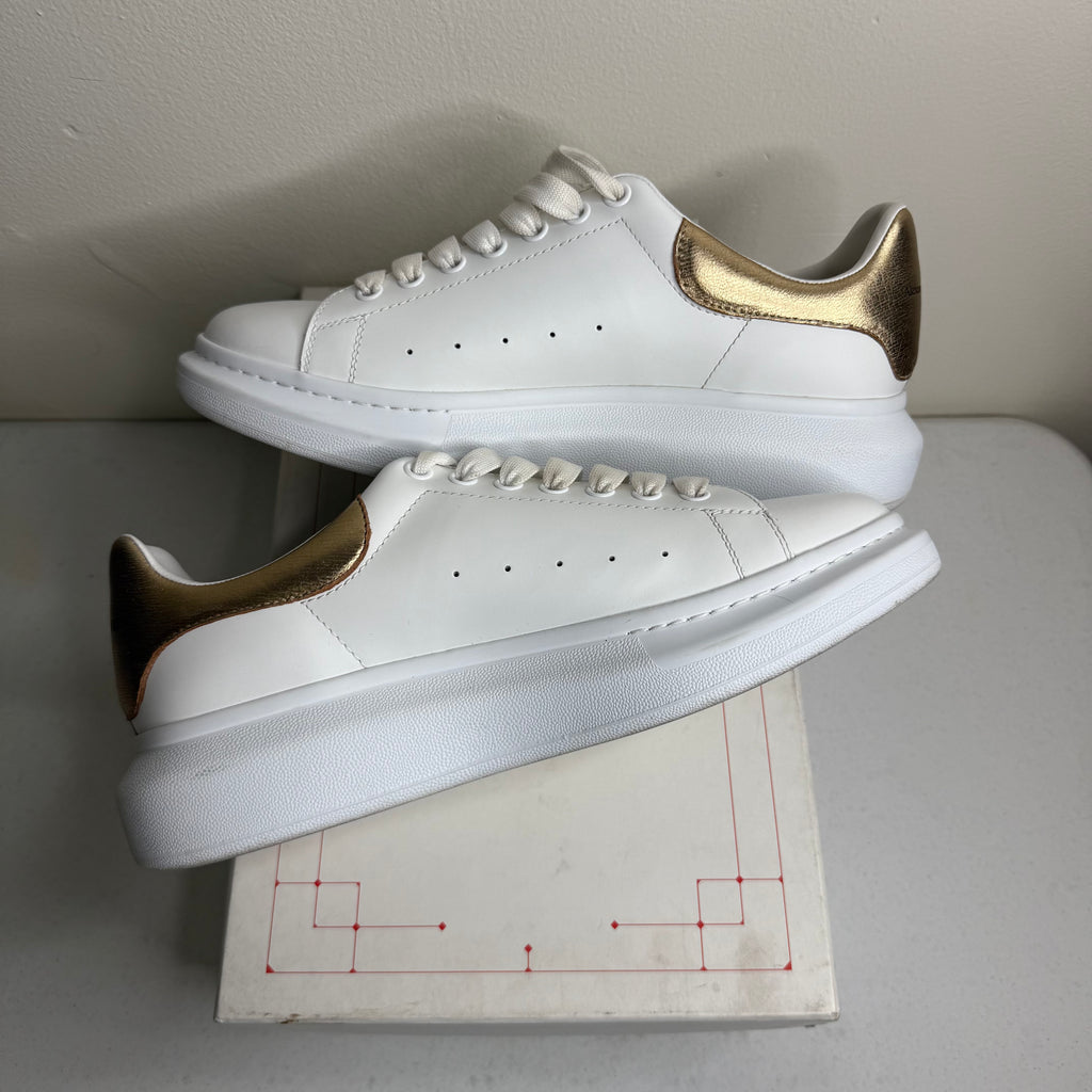 Alexander McQueen White Gold Sneaker