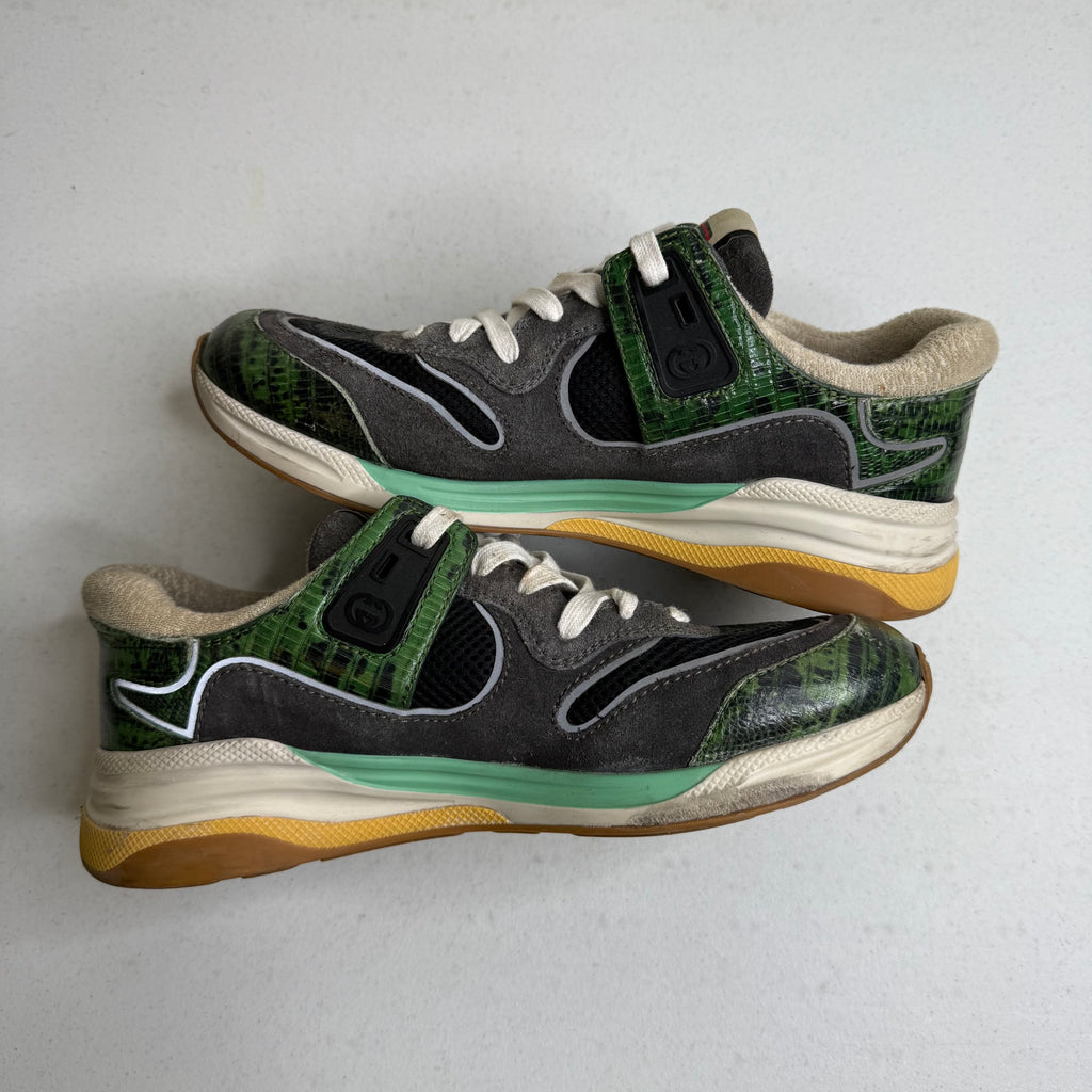 Gucci Ultrapace Trainer Green Leather