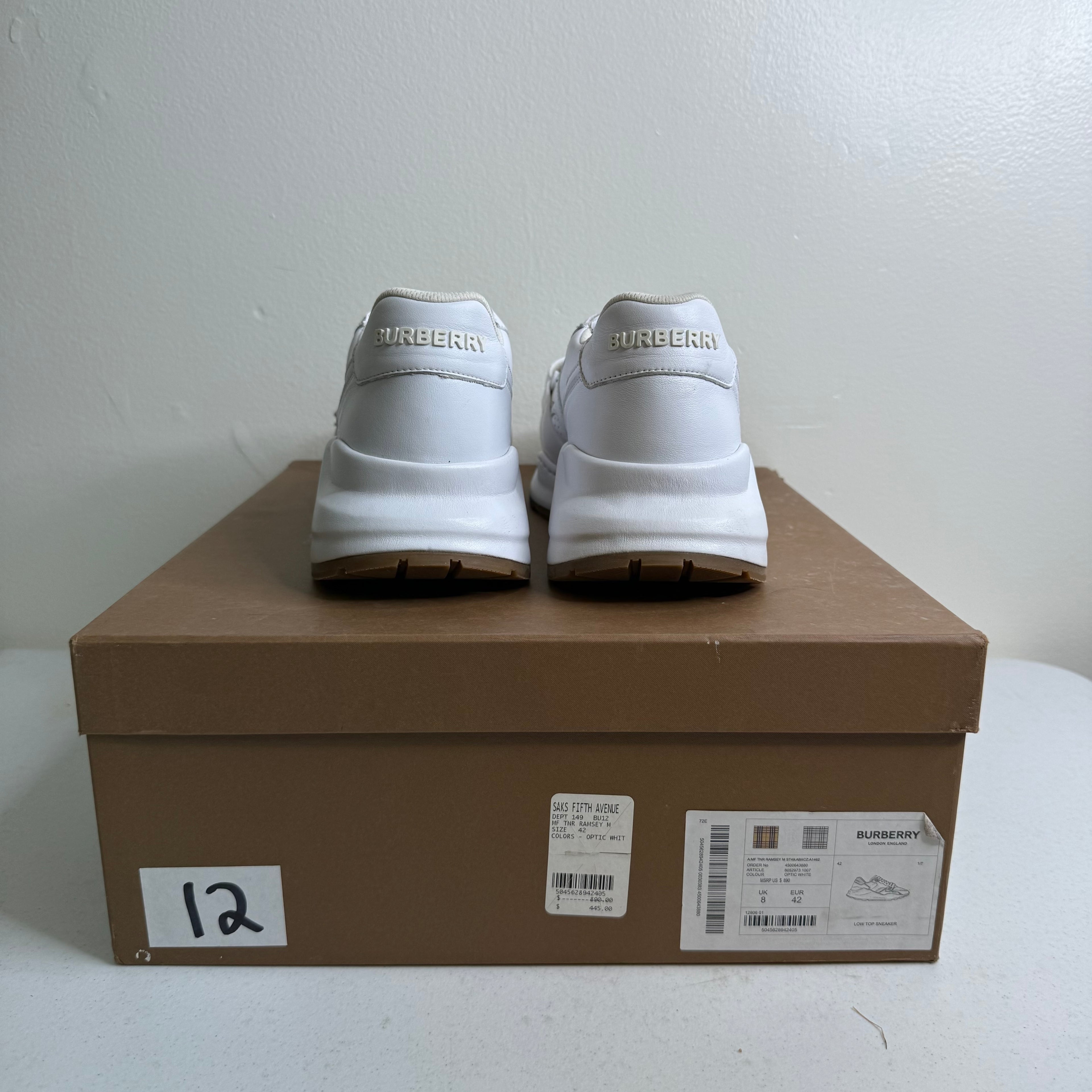 Burberry Ramsey White Gum