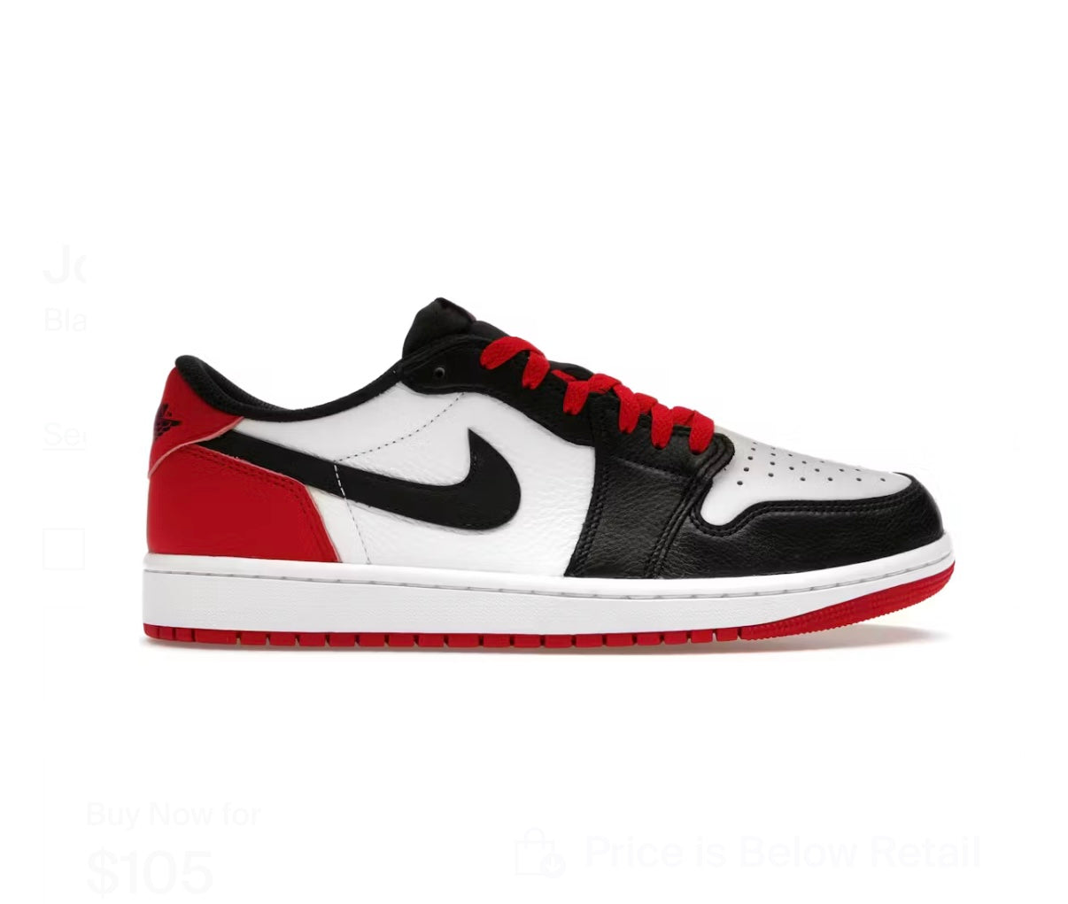 Jordan 1 Low Black Toe