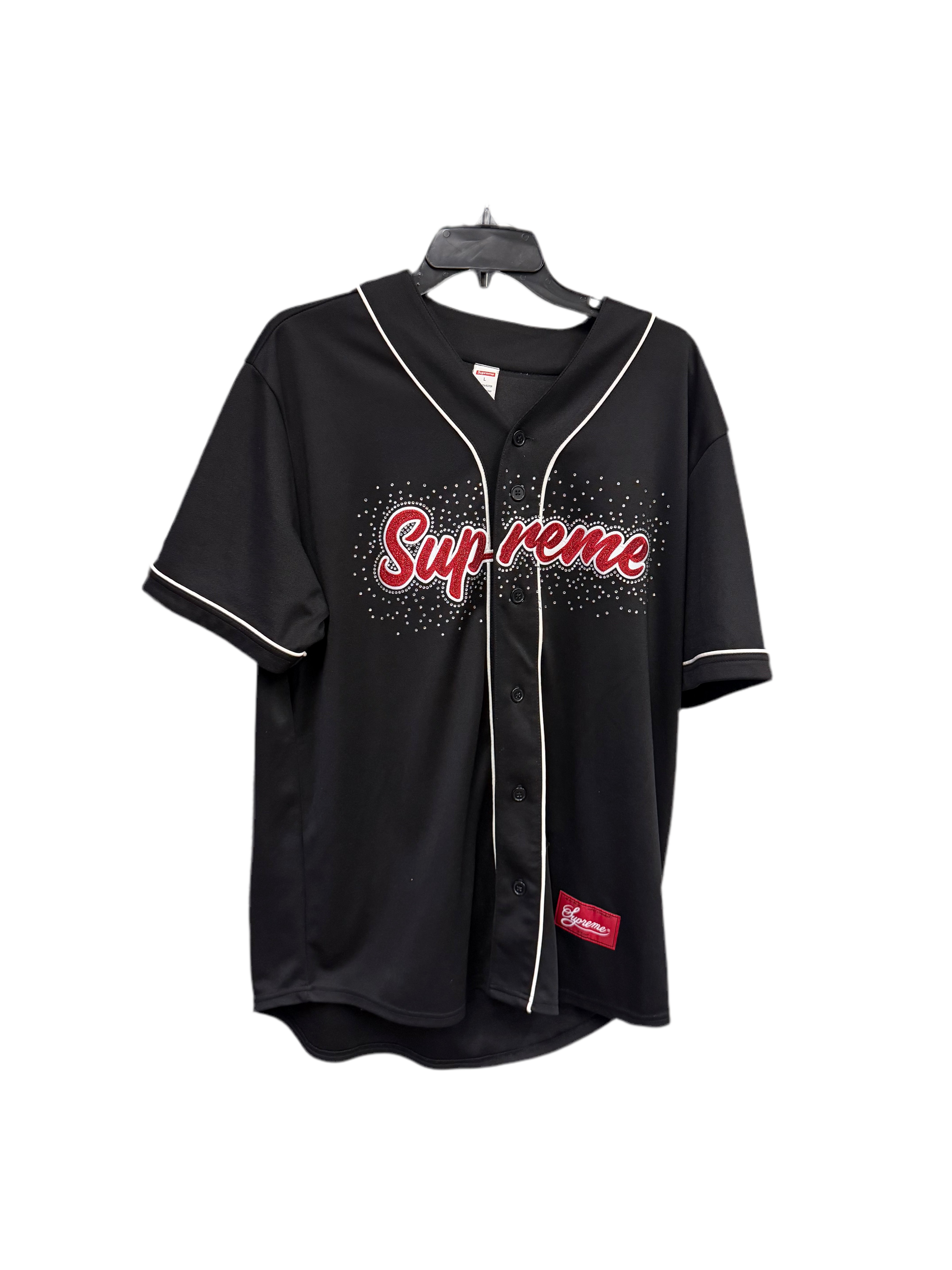 Supreme Rhinestone Baseball Jersey