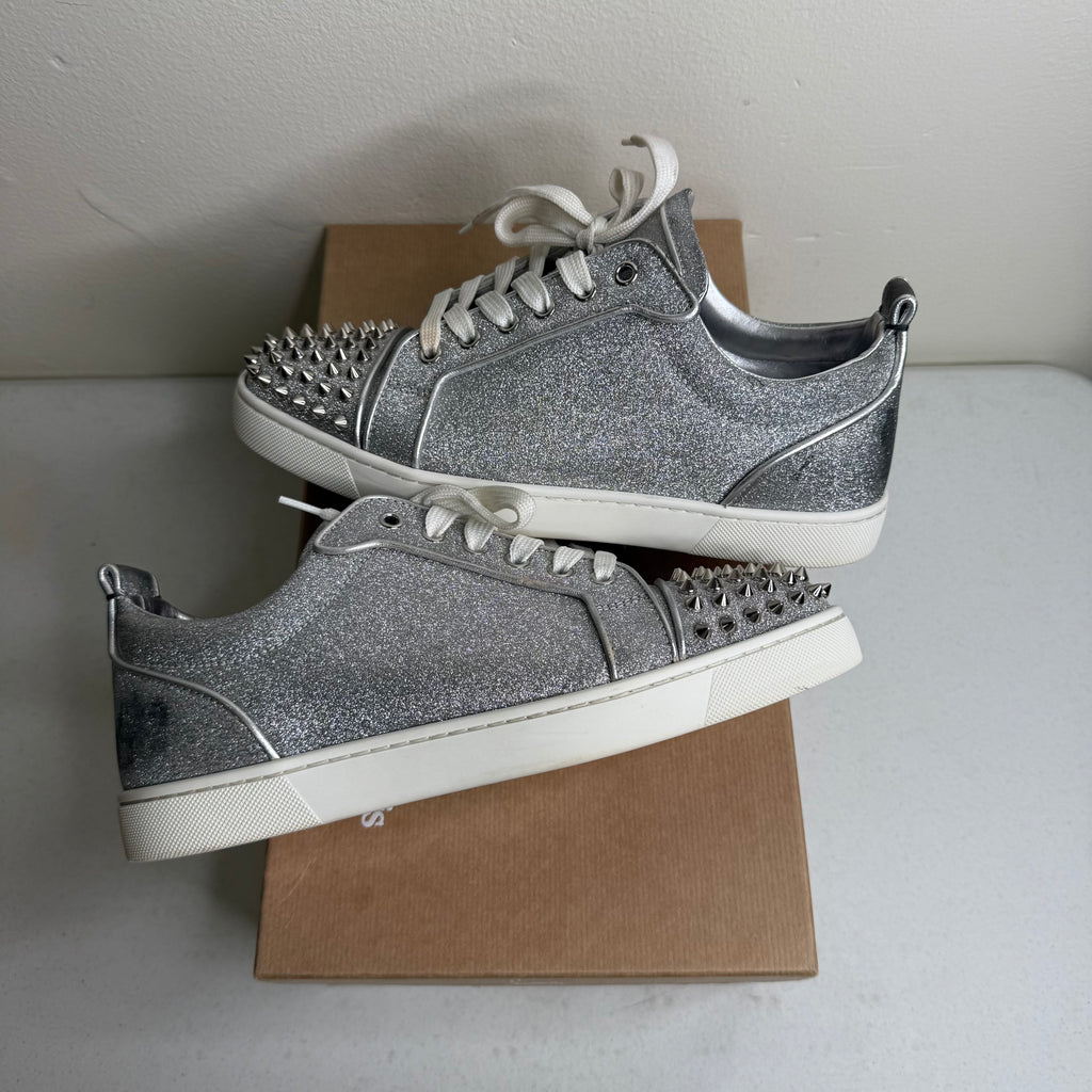 Christian Louboutin Spikes Silver Sneaker